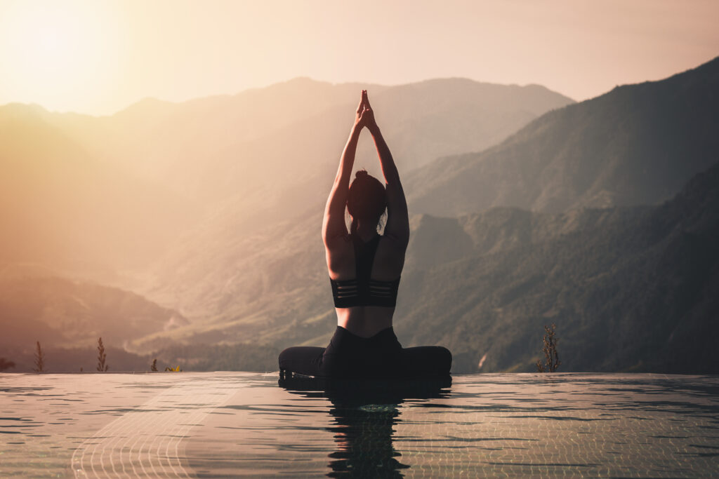 Yoga in der Lotus Pose